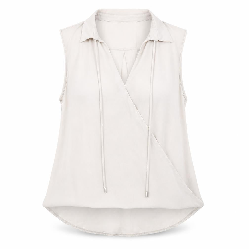 Womens UK Size 10 River Island Grey Basic Tank
