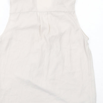 Womens UK Size 10 River Island Grey Basic Tank