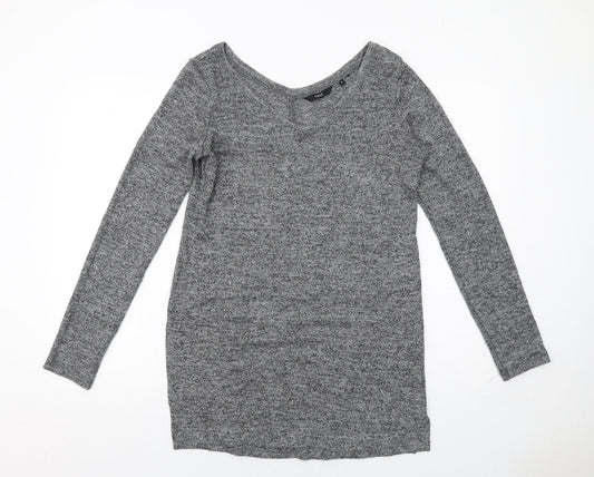 Womens UK Size 10 NEXT Grey Basic Blouse