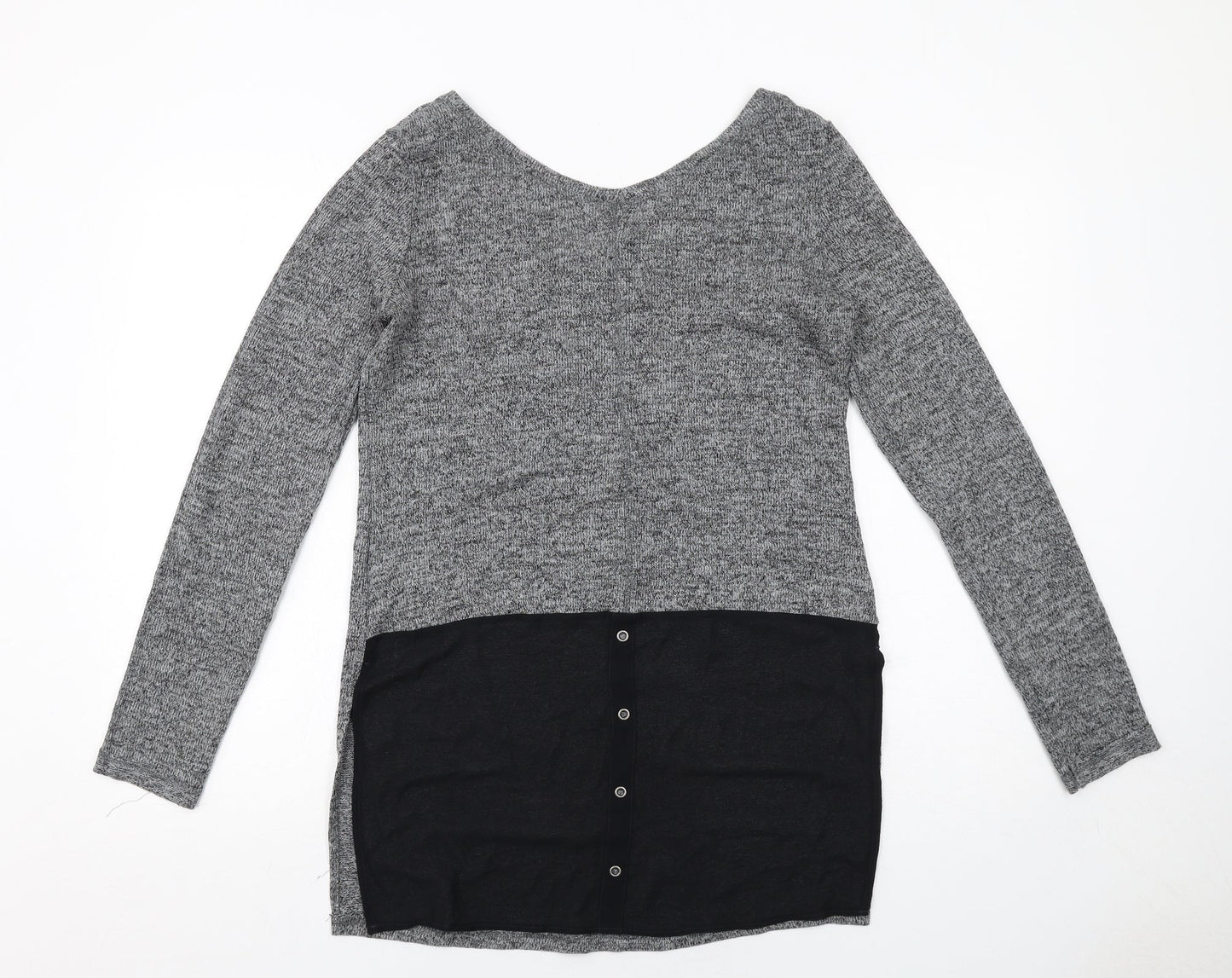 Womens UK Size 10 NEXT Grey Basic Blouse