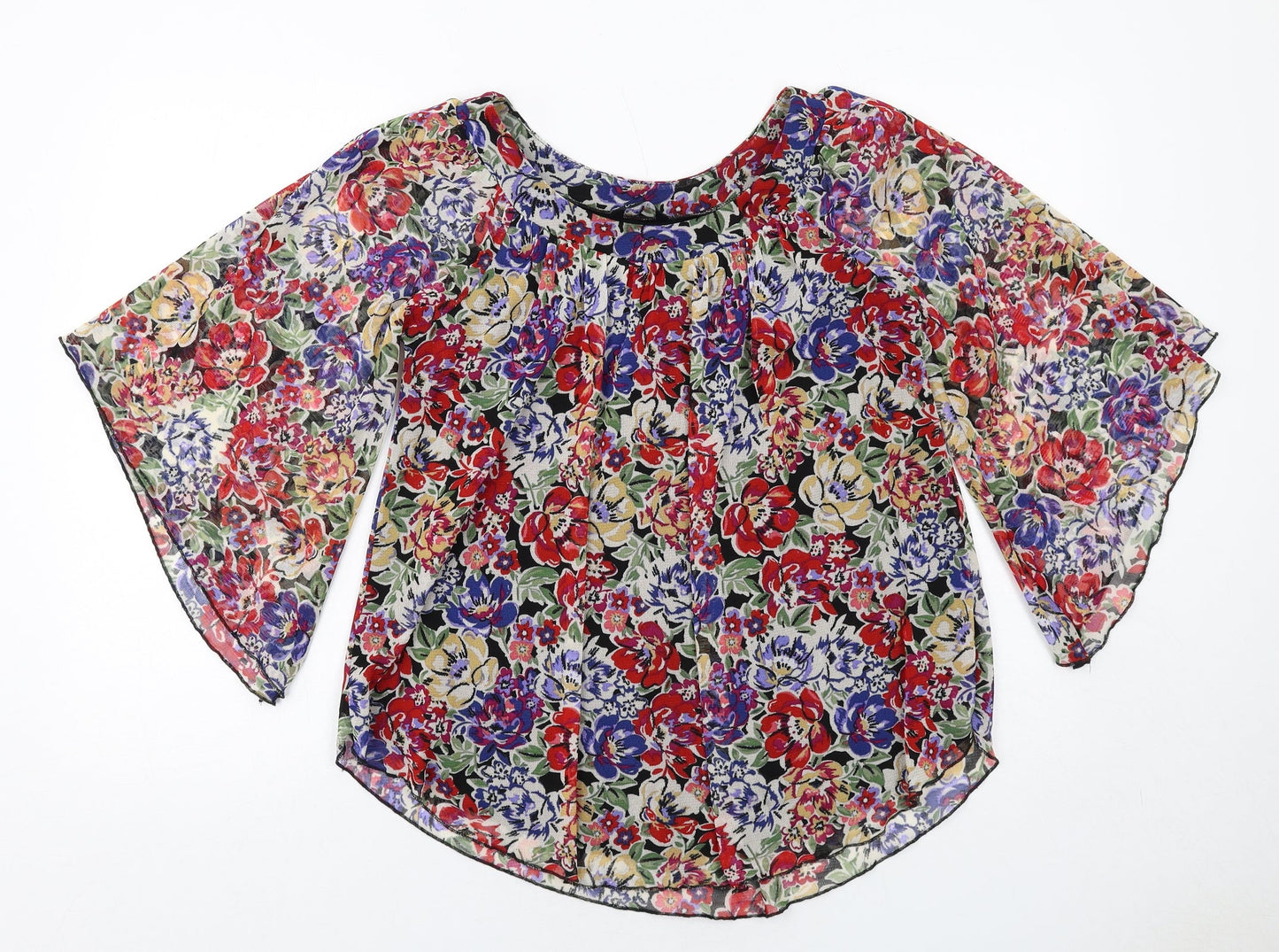 Womens UK Size 8 Dunnes Stores Multicoloured Basic Blouse