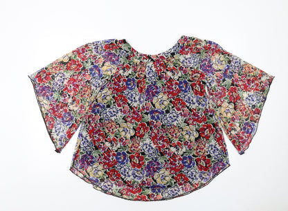 Womens UK Size 8 Dunnes Stores Multicoloured Basic Blouse