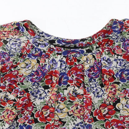Womens UK Size 8 Dunnes Stores Multicoloured Basic Blouse
