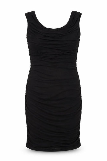 Phase Eight Womens Black Polyester Shift Size 8 Round Neck Zip