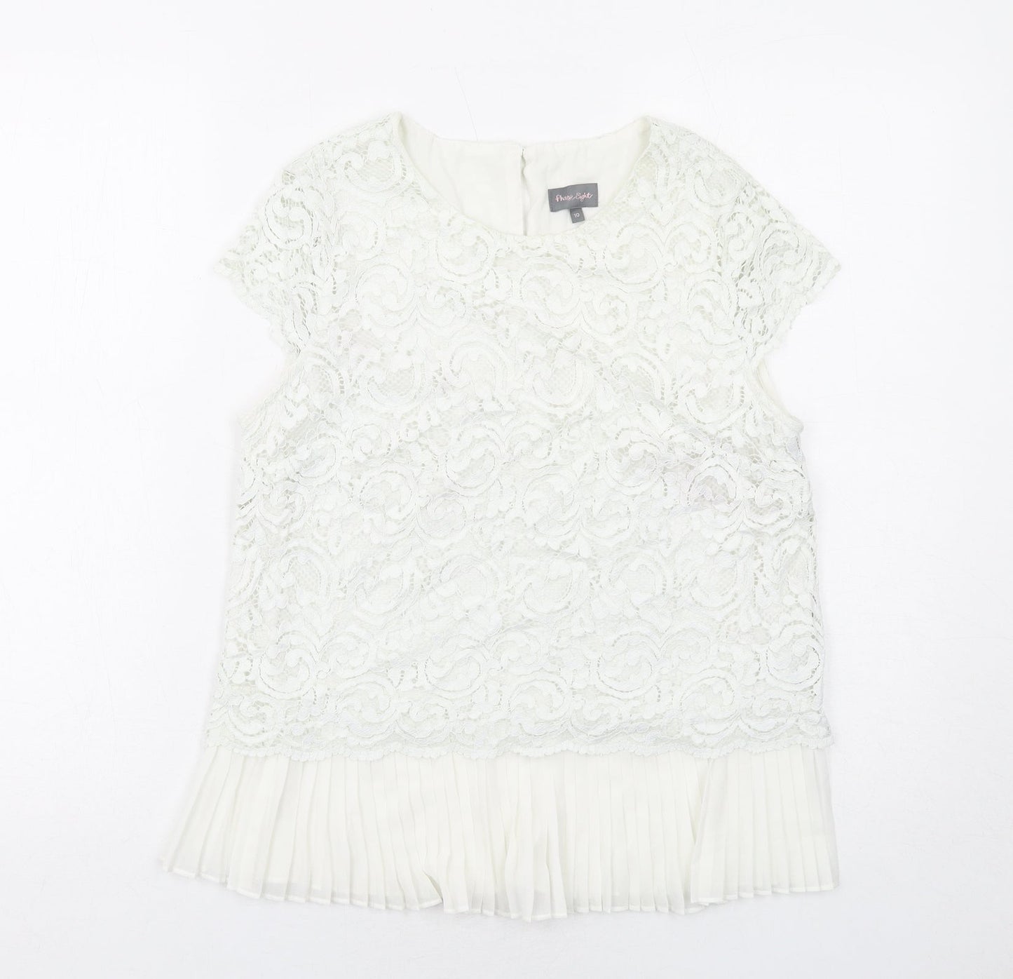 Womens UK Size 10 Phase Eight White Basic Blouse