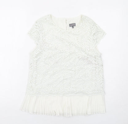 Womens UK Size 10 Phase Eight White Basic Blouse