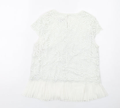Womens UK Size 10 Phase Eight White Basic Blouse