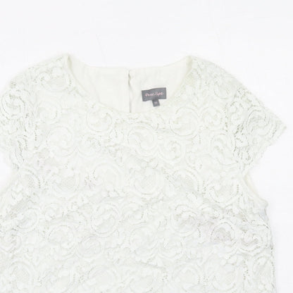 Womens UK Size 10 Phase Eight White Basic Blouse
