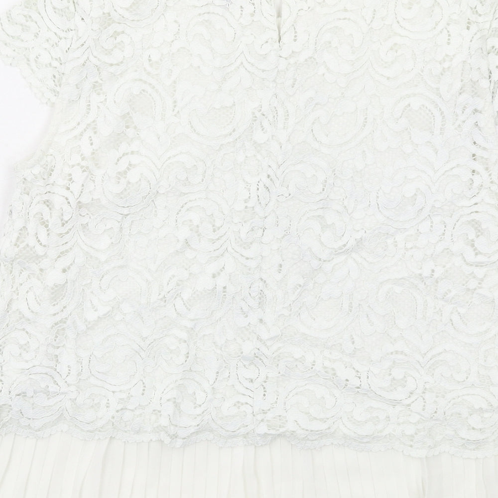 Womens UK Size 10 Phase Eight White Basic Blouse