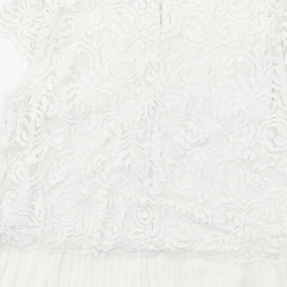 Womens UK Size 10 Phase Eight White Basic Blouse