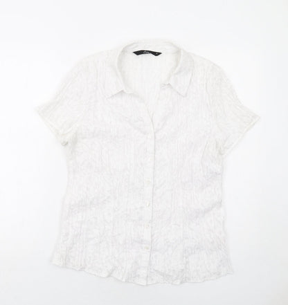 Womens UK Size 16 Bonmarché White Basic Button-Up