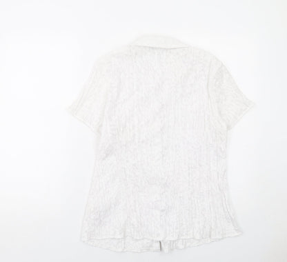 Womens UK Size 16 Bonmarché White Basic Button-Up