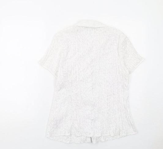Womens UK Size 16 Bonmarché White Basic Button-Up