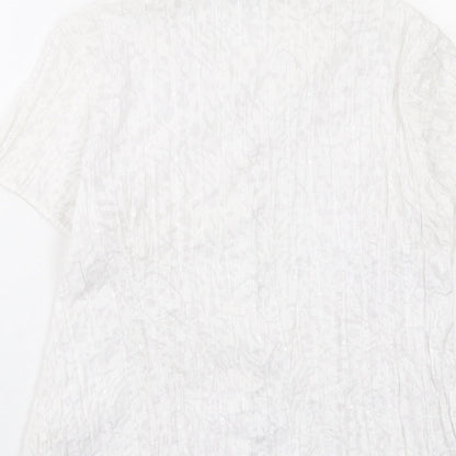 Womens UK Size 16 Bonmarché White Basic Button-Up