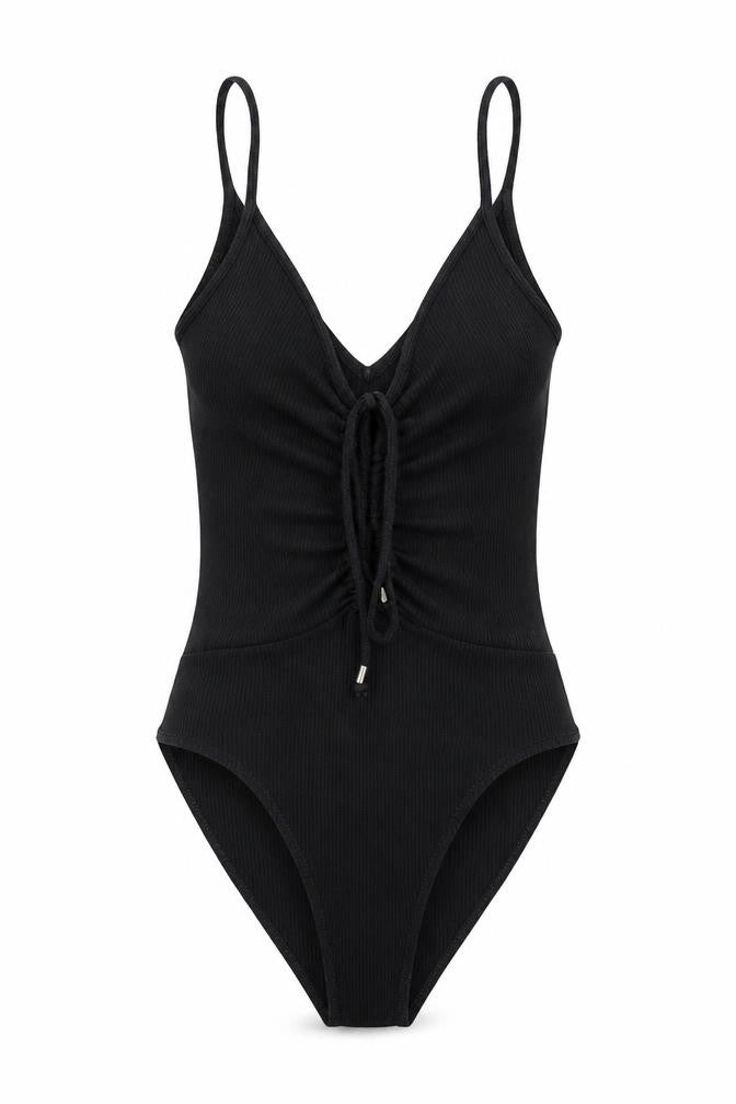 Womens UK Size 8 River Island One-Piece Black Bodysuit