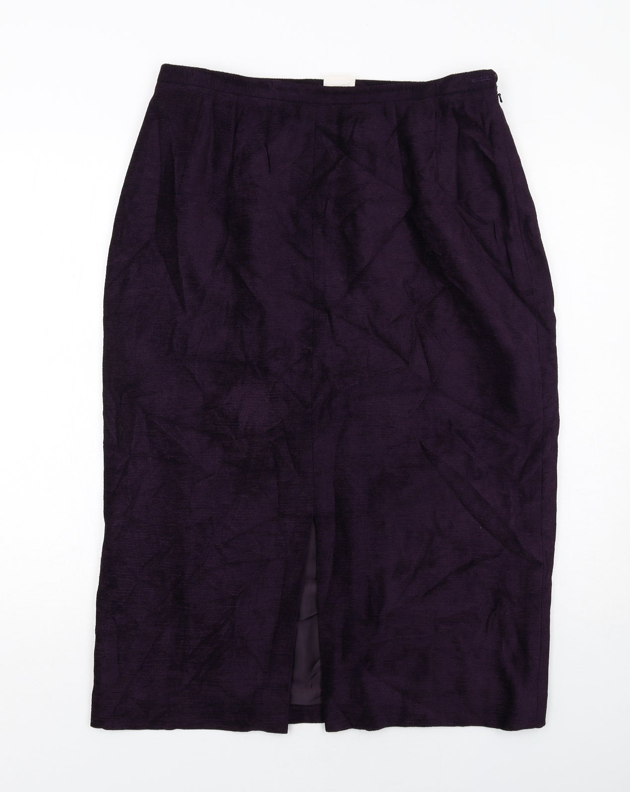 Country Casuals Womens Purple Viscose A-Line Skirt Size 14 Zip
