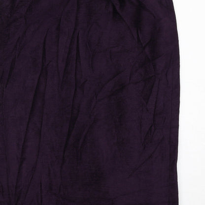 Country Casuals Womens Purple Viscose A-Line Skirt Size 14 Zip