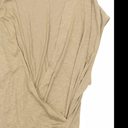 Womens UK Size 12 Marks and Spencer Beige Basic Tank