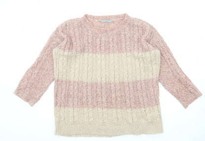 Womens UK Size 12 Marks and Spencer Beige Pullover Jumper