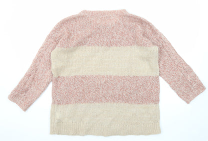 Womens UK Size 12 Marks and Spencer Beige Pullover Jumper