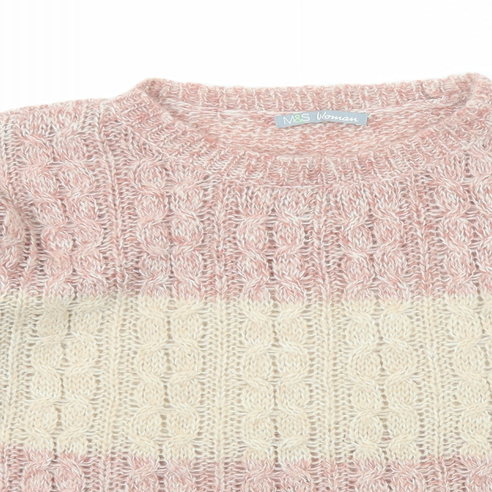 Womens UK Size 12 Marks and Spencer Beige Pullover Jumper