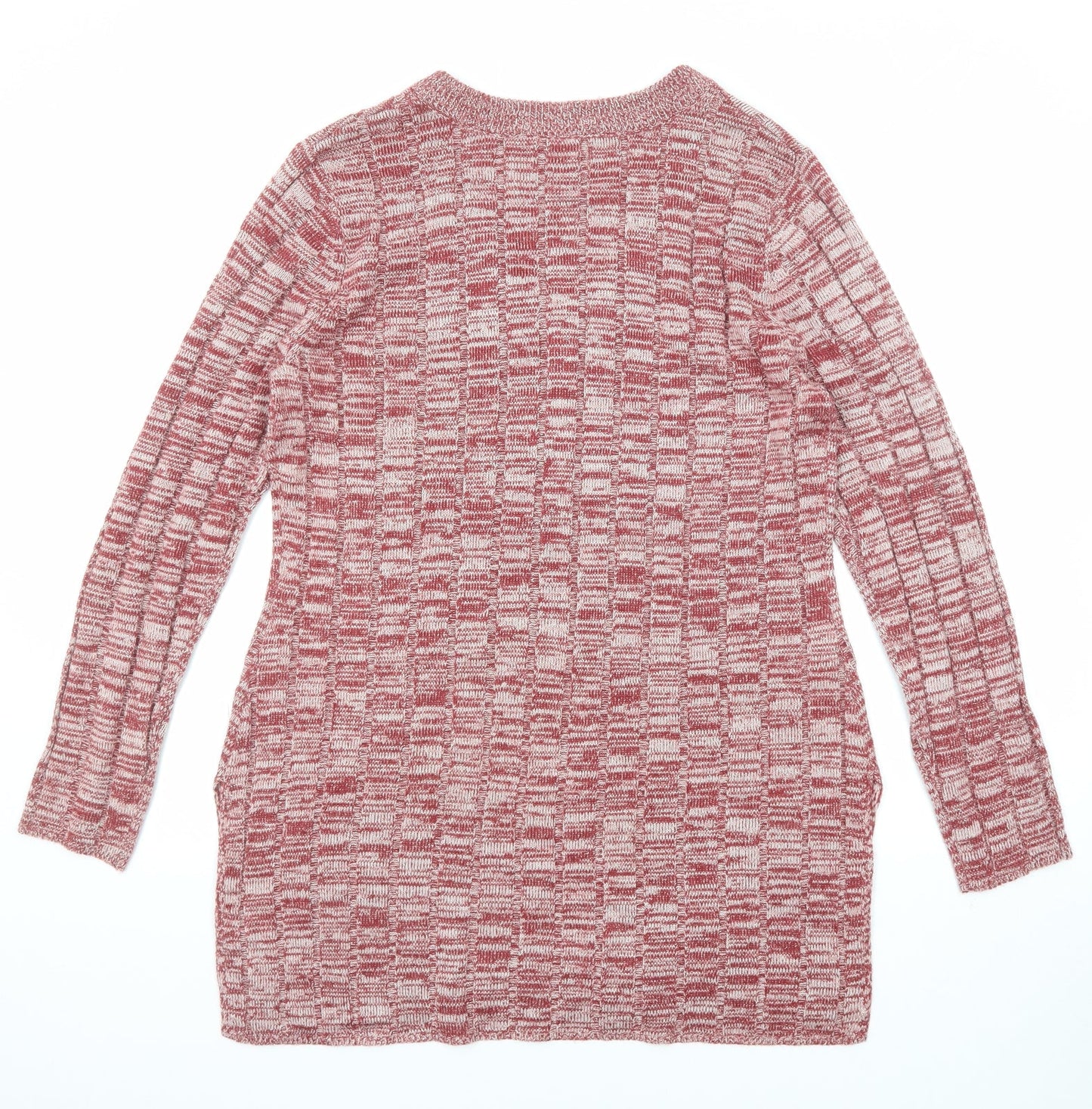Canyon River Blues Womens Red V-Neck Acrylic Pullover Jumper Size L