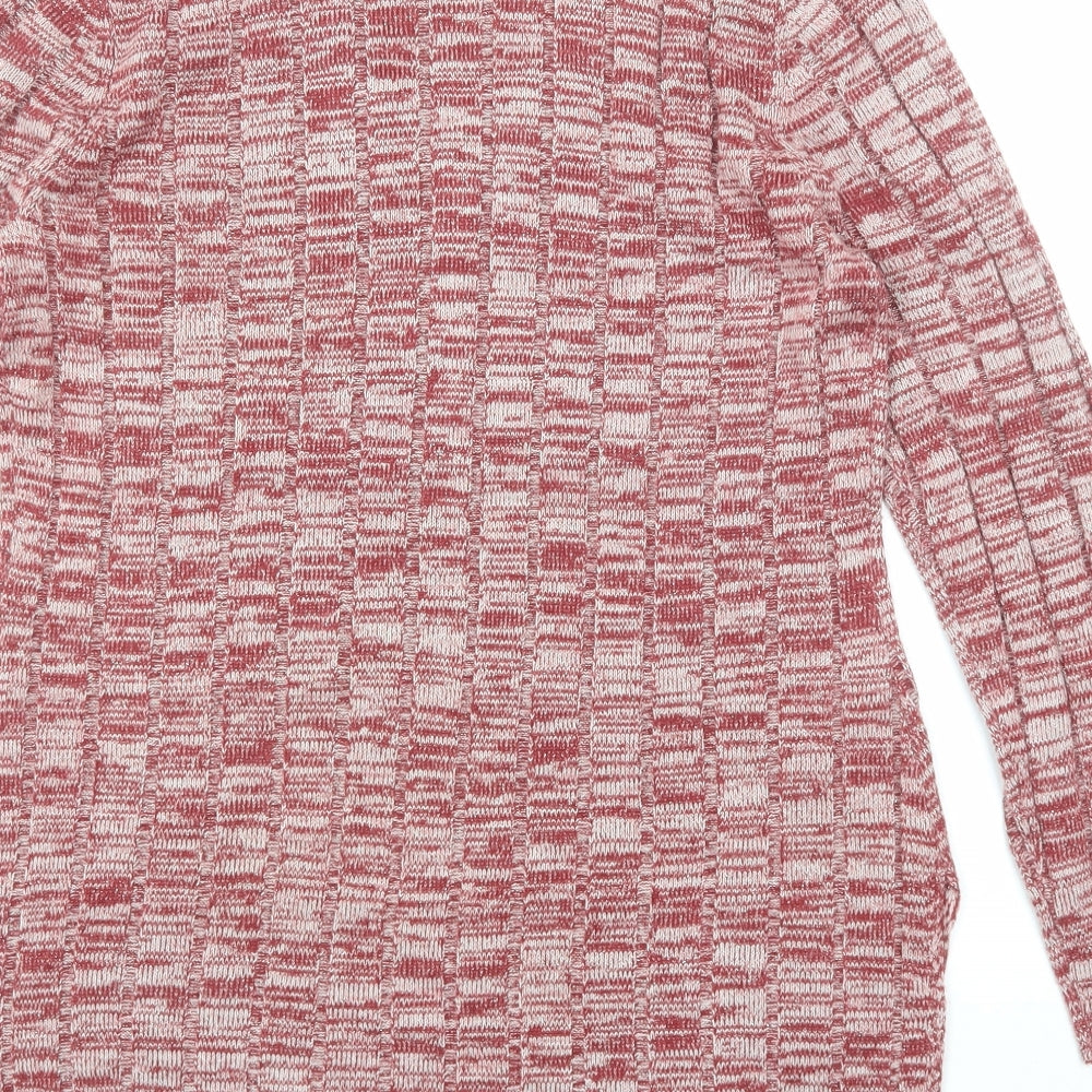 Canyon River Blues Womens Red V-Neck Acrylic Pullover Jumper Size L