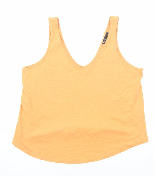 Womens UK Size 12 ASOS Orange Basic Tank