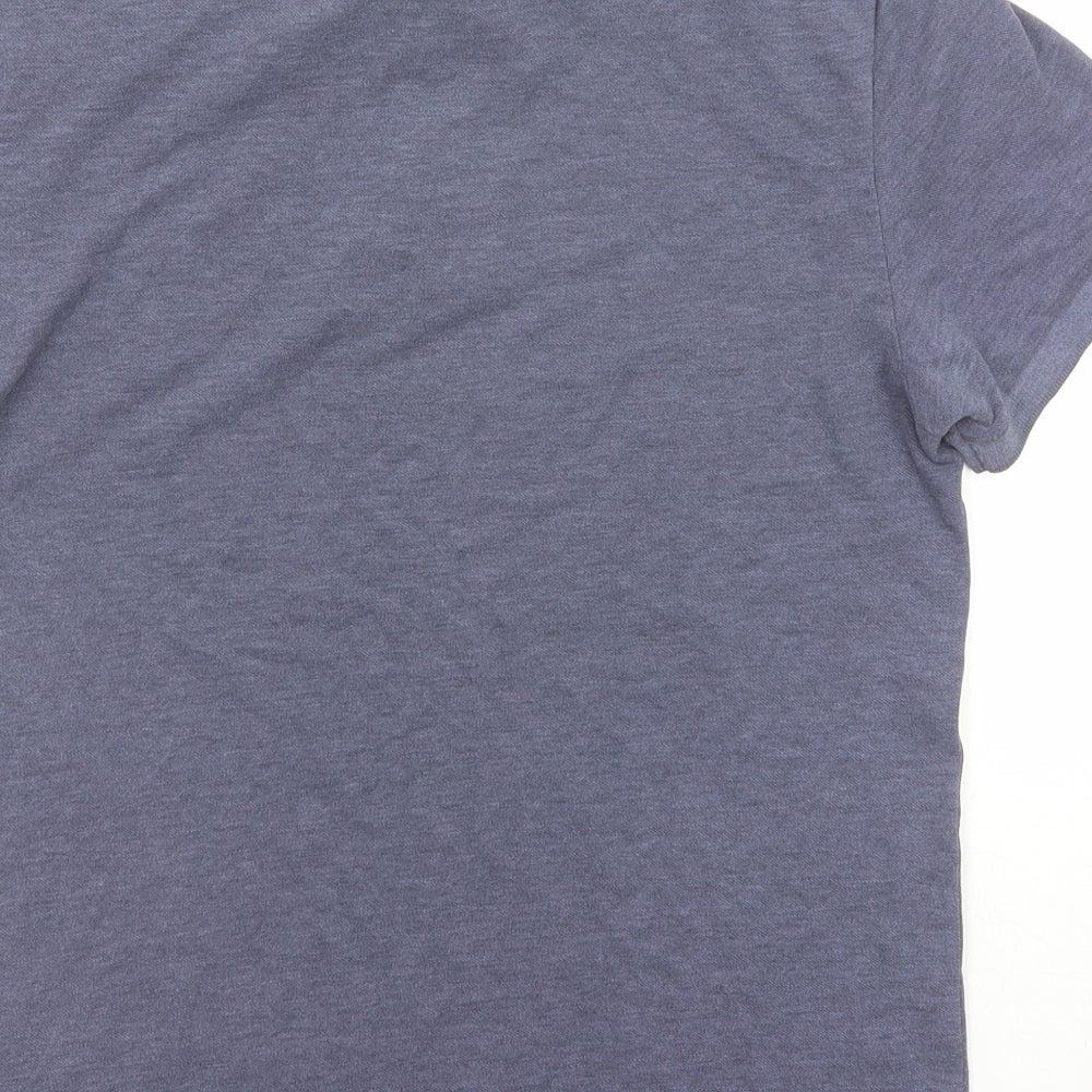 Burton Mens Blue Cotton Polo Size S Collared Button