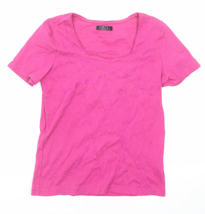 Womens UK Size S Bonmarché Pink Basic Blouse