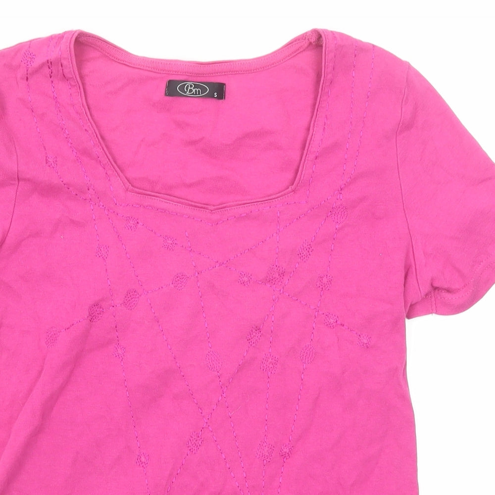 Womens UK Size S Bonmarché Pink Basic Blouse