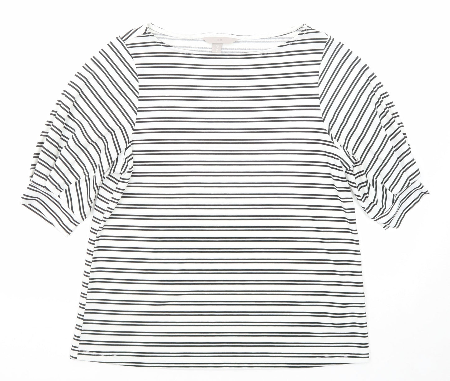 Womens UK Size S H&M Black Basic T-Shirt