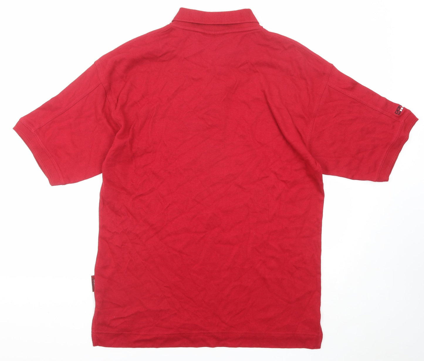 Donnay Mens Red Cotton Polo Size M Collared Button