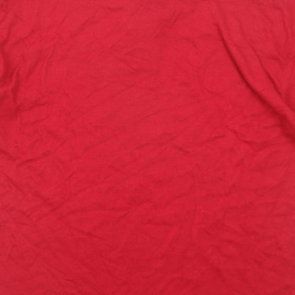 Donnay Mens Red Cotton Polo Size M Collared Button