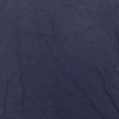 Pure Wear Womens Blue Cotton Basic Blouse Size 16 Round Neck