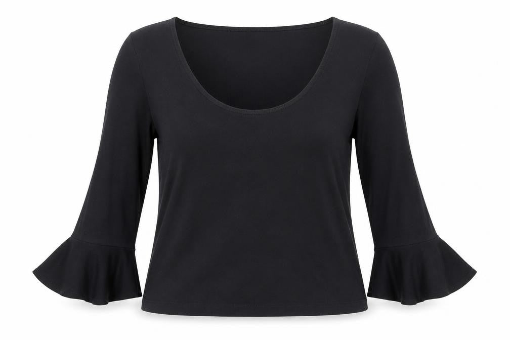 Womens UK Size S Zara Black Basic Blouse