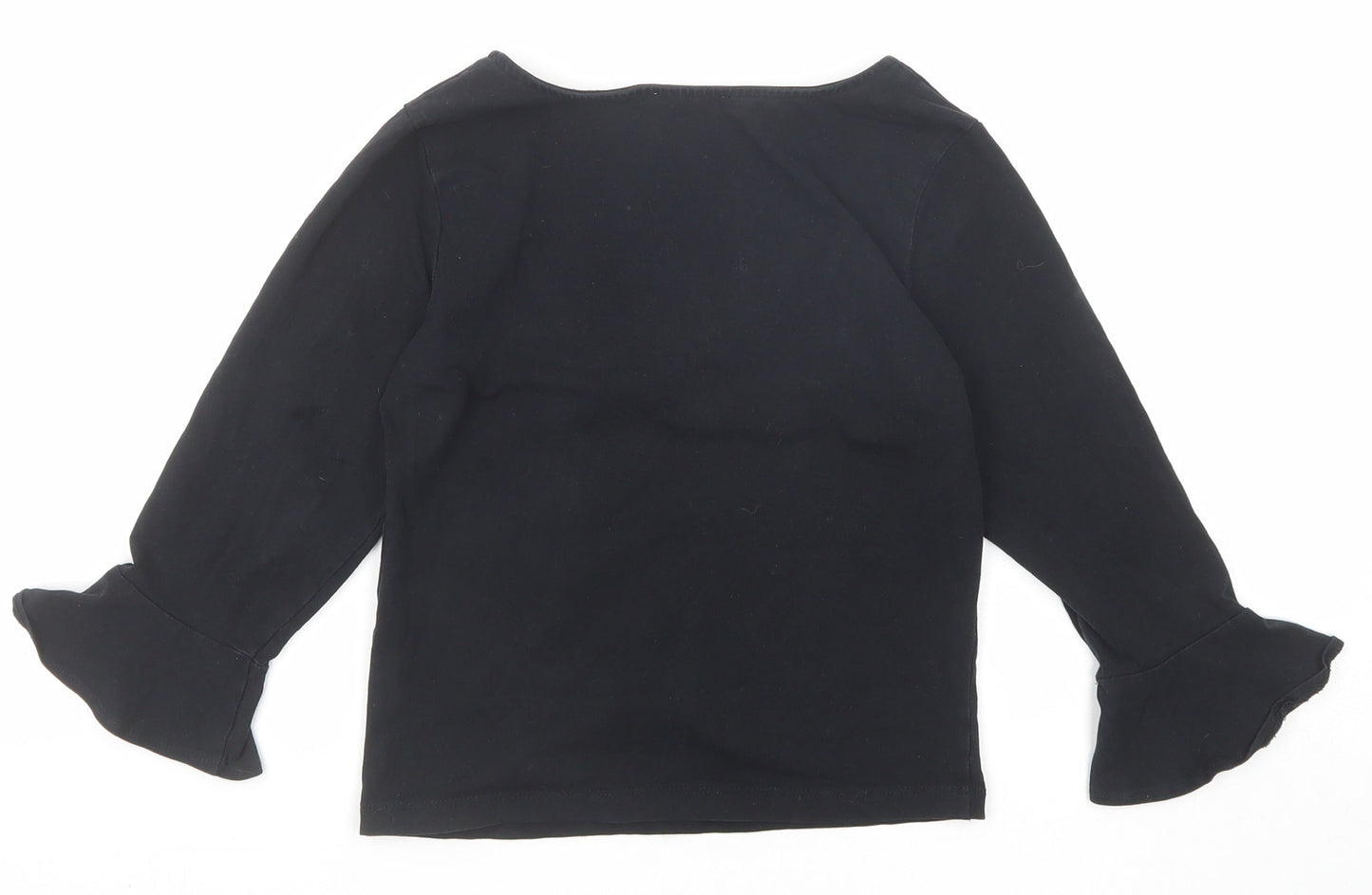 Womens UK Size S Zara Black Basic Blouse