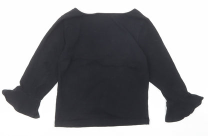Womens UK Size S Zara Black Basic Blouse