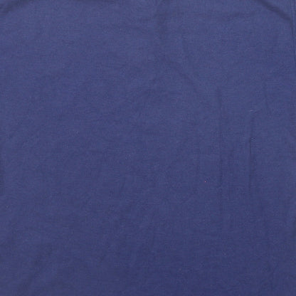 Leisure Classics Mens Blue Polyester Polo Size S Collared Button