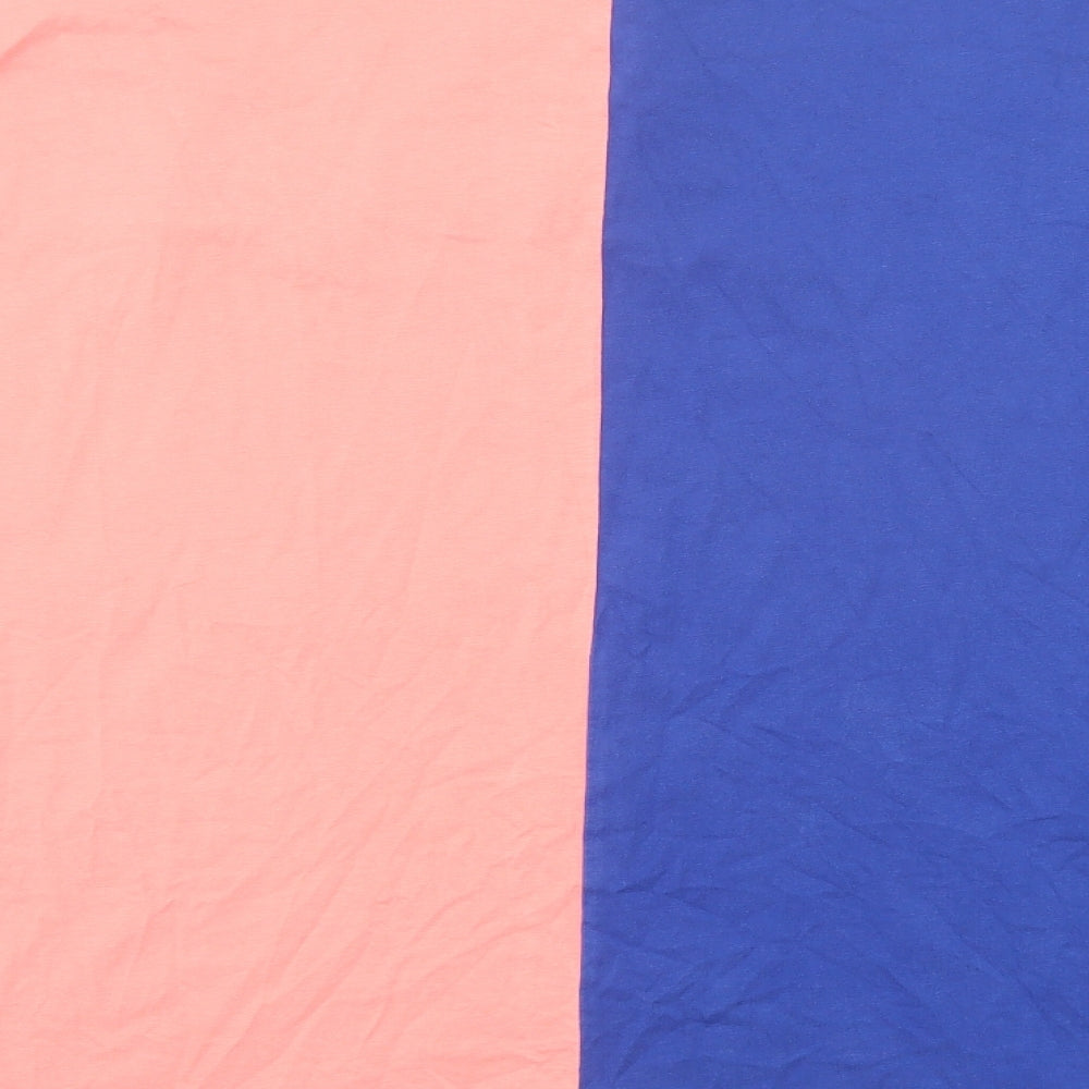 ASOS Mens Pink Colourblock Cotton Polo Size M Collared Button - Los Angeles