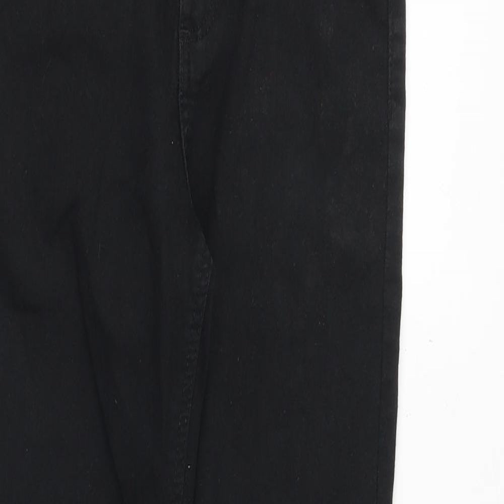 H&M Girls Black Cotton Skinny Jeans Size 10-11 Years Regular Zip