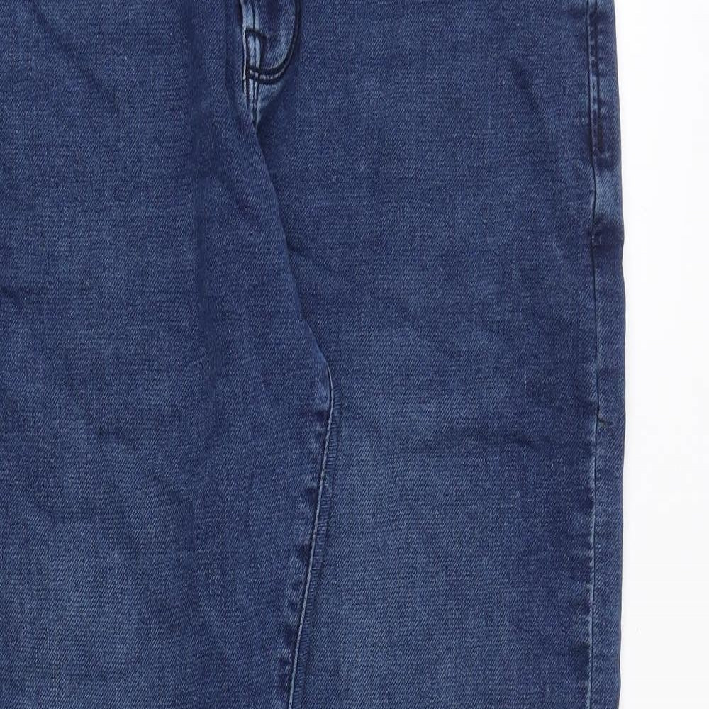 NEXT Mens Blue Cotton Straight Jeans Size 36 in Slim Zip