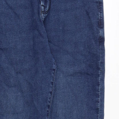 NEXT Mens Blue Cotton Straight Jeans Size 36 in Slim Zip