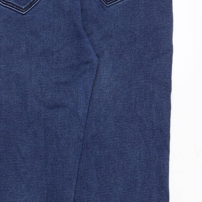 NEXT Mens Blue Cotton Straight Jeans Size 36 in Slim Zip