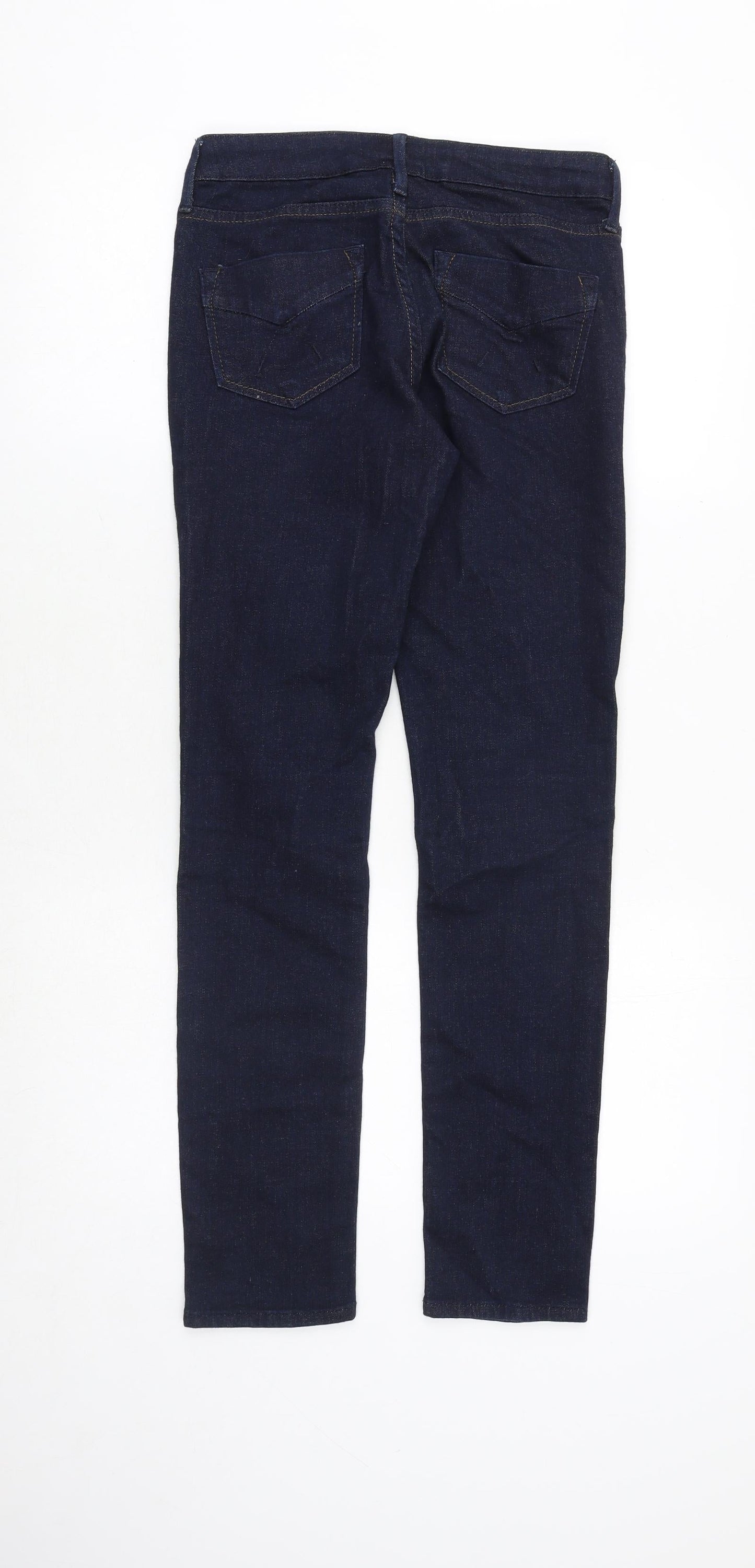 Topshop Womens Blue Cotton Skinny Jeans Size 26 in Regular Zip