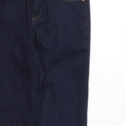 Topshop Womens Blue Cotton Skinny Jeans Size 26 in Regular Zip