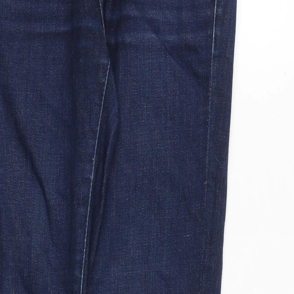 Topshop Womens Blue Cotton Skinny Jeans Size 26 in L30 in Regular Zip