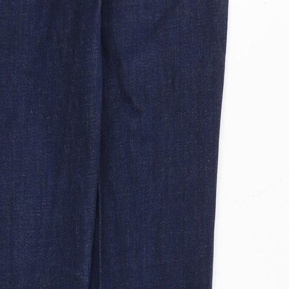 Topshop Womens Blue Cotton Skinny Jeans Size 26 in L30 in Regular Zip