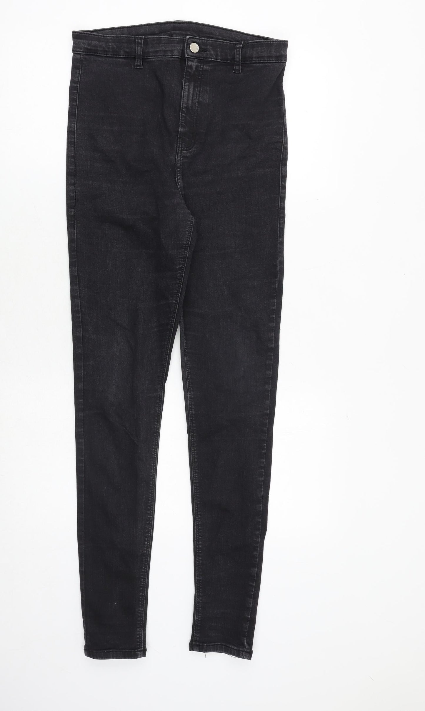 Topshop Womens Grey Cotton Skinny Jeans Size 32 in Regular Zip