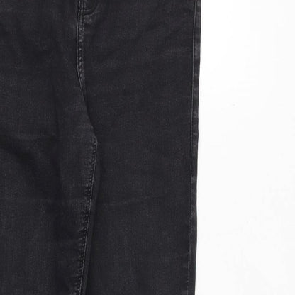 Topshop Womens Grey Cotton Skinny Jeans Size 32 in Regular Zip